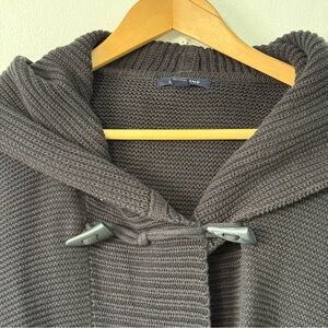 Lands' End Charcoal Cardigan with Toggle Closure